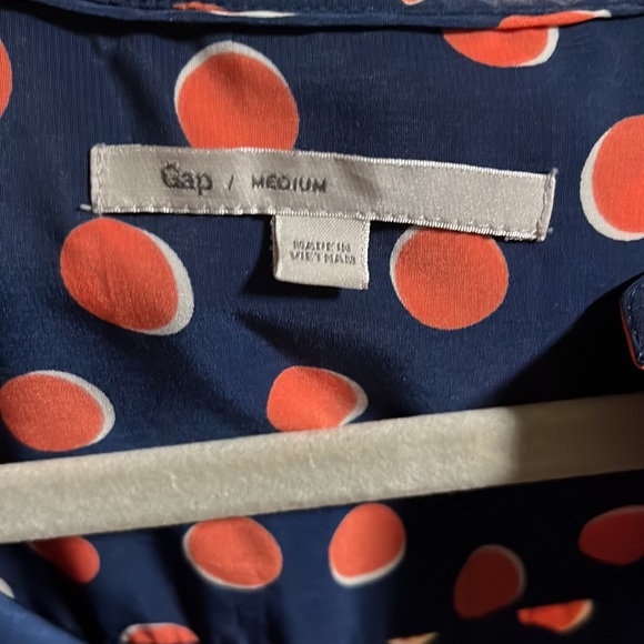 Blue with Orange Polka Dotted Dress! - Picture 2 of 7